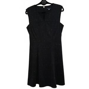 Black & White Speckled A Line Sleeveless Dress Tommy Hilfiger